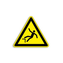 W008 - Chute avec dénivellation, Étiquettes et panneaux de Danger