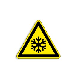 W010 - Basses températures, conditions de gel, Étiquettes et panneaux de Danger