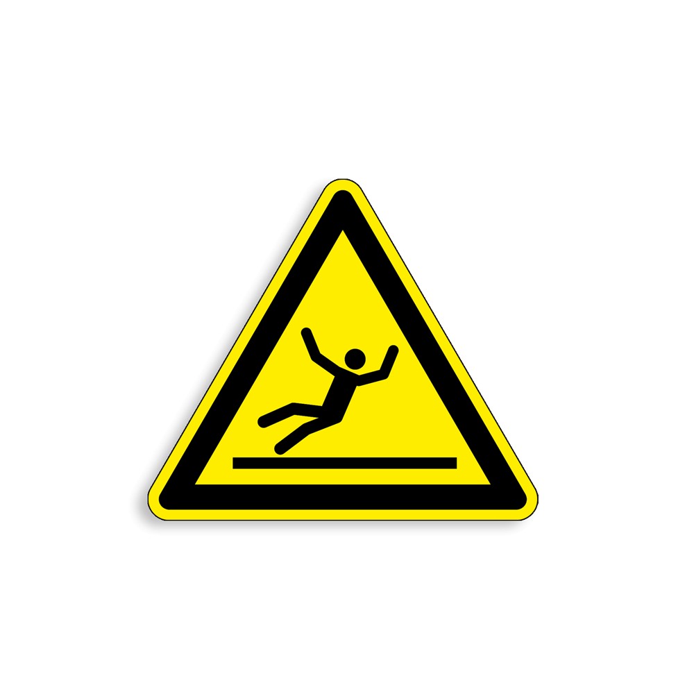 W011 - Surface glissante, Étiquettes et panneaux de Danger
