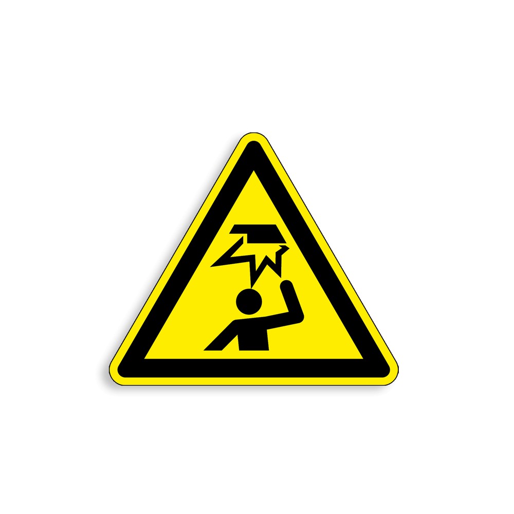 W020 - Obstacle en hauteur, Étiquettes et panneaux de Danger
