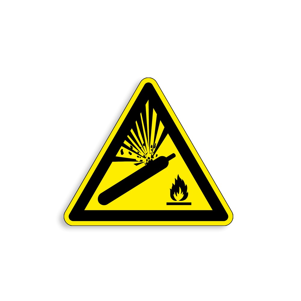 W029 - Bouteille pressurisée, Étiquettes et panneaux de Danger