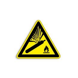 W029 - Bouteille pressurisée, Étiquettes et panneaux de Danger