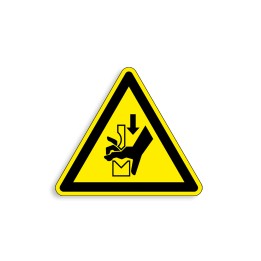 W030 - Ecrasement de la main dans l'outil d'une presse plieuse, Étiquettes et panneaux de Danger