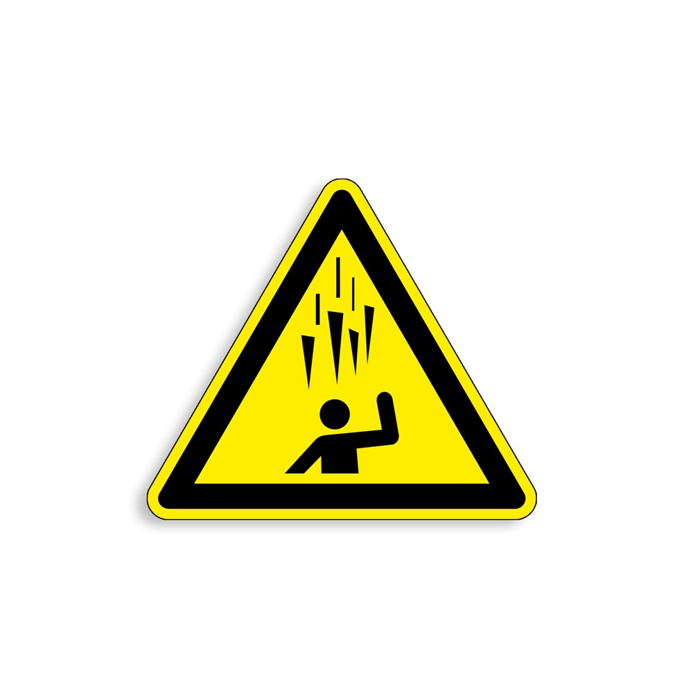 W039 - Pointes de glace en chute, Étiquettes et panneaux de Danger