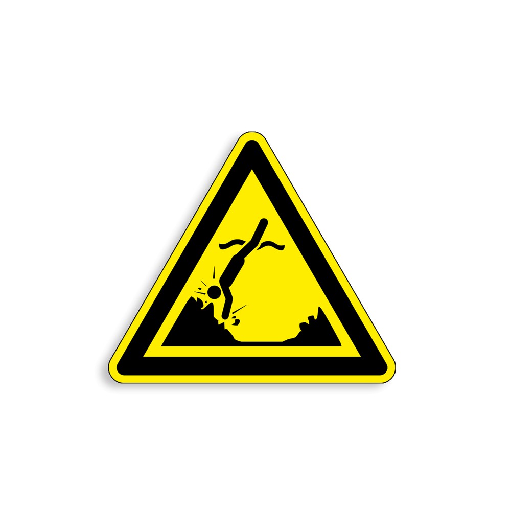 W049 - Objets immergés, Étiquettes et panneaux de Danger