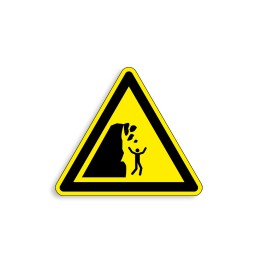 W053 - Danger falaise instable, Étiquettes et panneaux de Danger