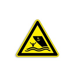 W058 - Zone de navigation, Étiquettes et panneaux de Danger