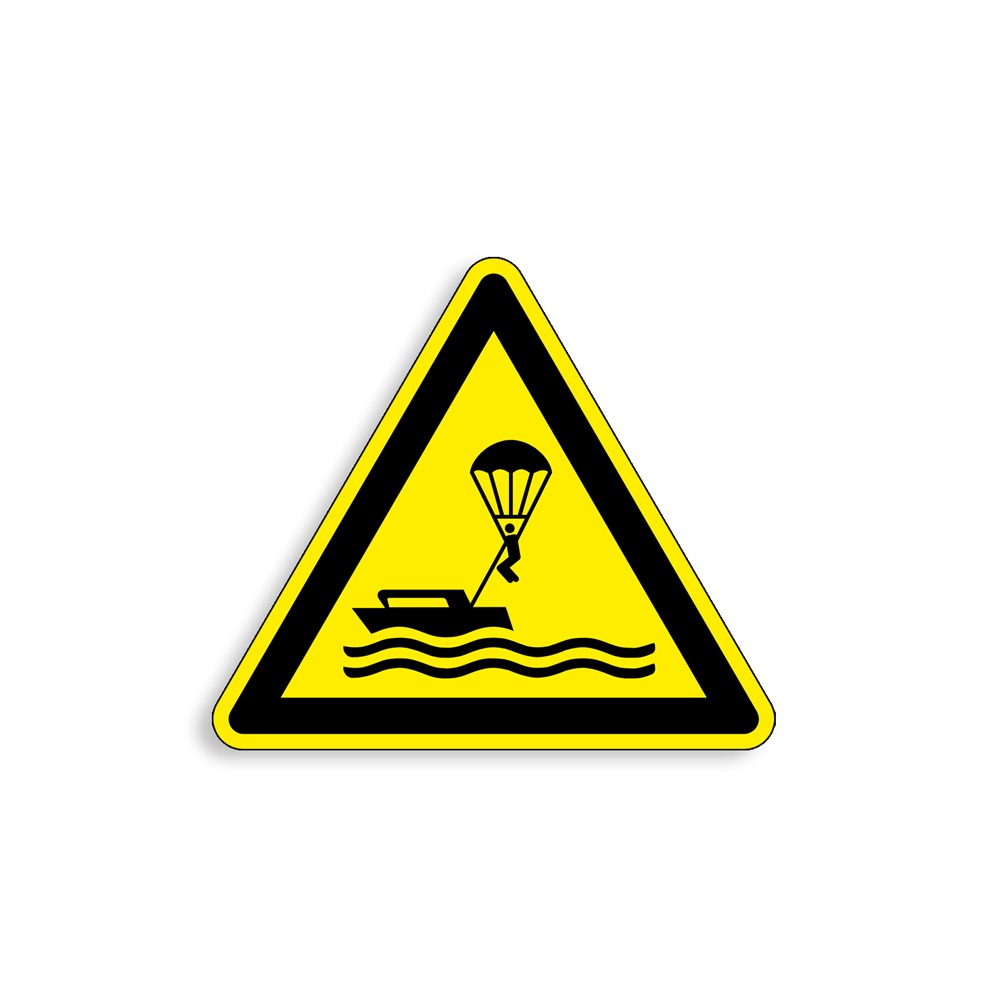 W063 - Parachutes ascensionnels, Étiquettes et panneaux de Danger
