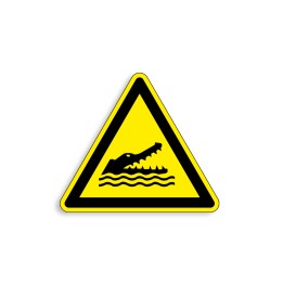 W067 - danger crocodile alligators ou caïmans, Étiquettes et panneaux de Danger