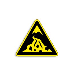W076 - Danger zone de coulées de débris, Étiquettes et panneaux de Danger