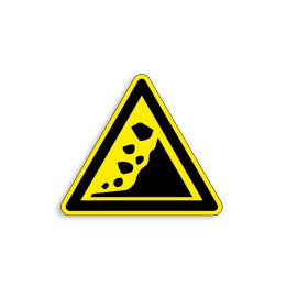 W078 - Danger zone de glissement de terrain, Étiquettes et panneaux de Danger