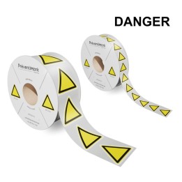 Rouleaux danger prédécoupés et pré-imprimés