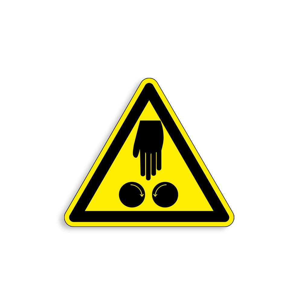 W162 - Attention à vos mains, Étiquettes et panneaux de Danger