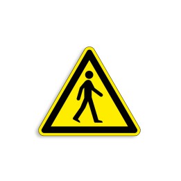 W174 - Piéton, Étiquettes et panneaux de Danger