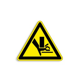 W215 - Risque d'écrasement des mains, Étiquettes et panneaux de Danger