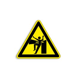 W220 - Risque d'écrasement, Étiquettes et panneaux de Danger