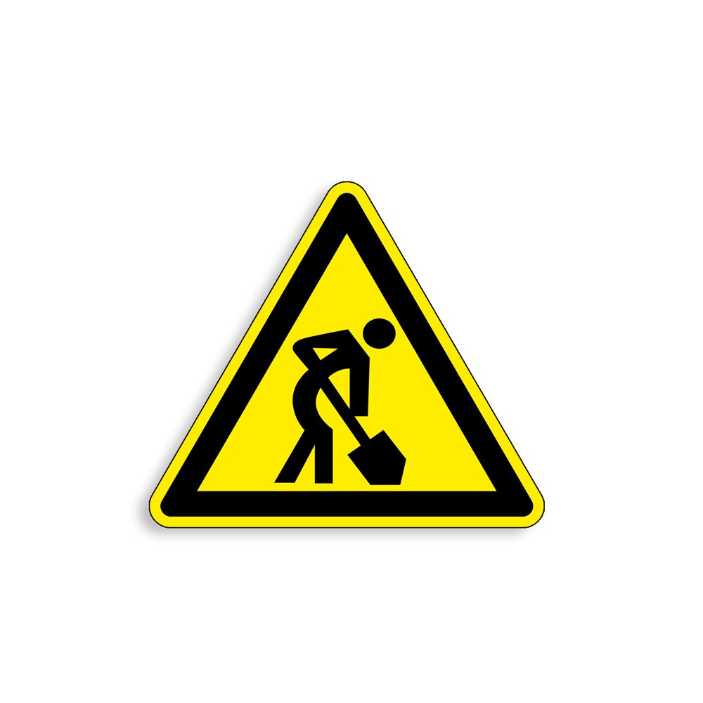 W229 - Travaux en cours, Étiquettes et panneaux de Danger