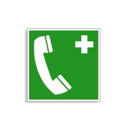 E004 - Téléphone d'urgence, Étiquettes et panneaux d'Évacuation