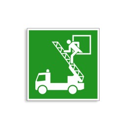 E017 - Fenêtre de secours, Étiquettes et panneaux d'Évacuation
