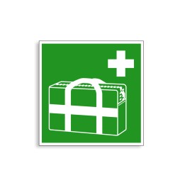 E027 - Sac médical d'urgence, Étiquettes et panneaux d'Évacuation