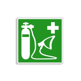 E028 - Kit d'oxygène médical, Étiquettes et panneaux d'Évacuation