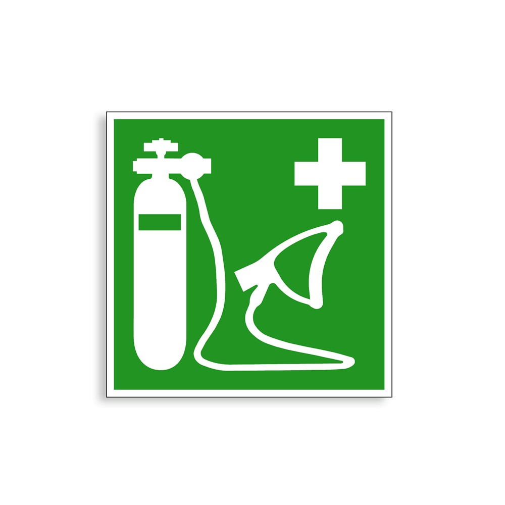 E028 - Kit d'oxygène médical, Étiquettes et panneaux d'Évacuation