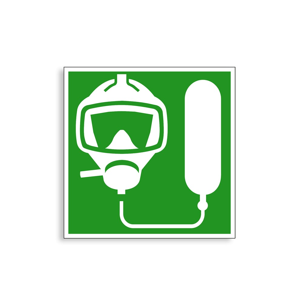 E029B - Appareil respiratoire pour l'évacuation d'urgence, Étiquettes et panneaux d'Évacuation