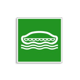 E036 - Embarcation de sauvetage, Étiquettes et panneaux d'Évacuation