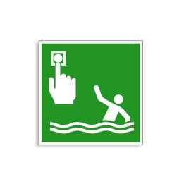 E069 - Point d'appel pour personne passée par dessus bord, Étiquettes et panneaux d'Évacuation