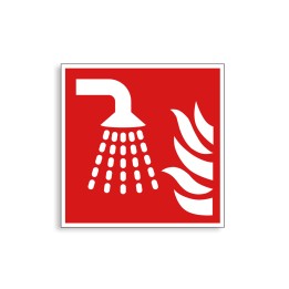 F011 - Système d'extinction d'incendie par brouillard d'eau, Étiquettes et panneaux d'Incendie