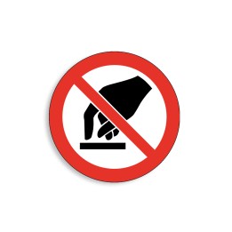 P010 - Interdiction de toucher, Étiquettes et panneaux d'Interdiction
