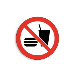 P022 - Interdiction de manger ou de boire, Étiquettes et panneaux d'Interdiction