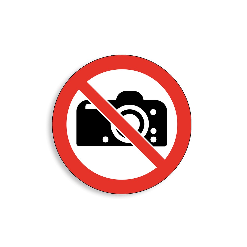 P029 - Interdiction de photographier, Étiquettes et panneaux d'Interdiction