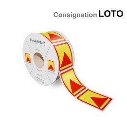Rouleaux d'étiquettes LOTO prédécoupées