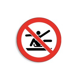 P046 - Ne pas s'étirer hors de la luge, Étiquettes et panneaux d'Interdiction