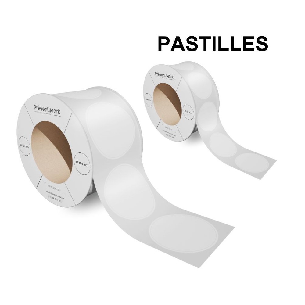 Rouleaux pastilles prédécoupées