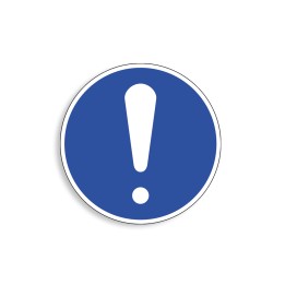 M001 - Signal général, Étiquettes et panneaux d'Obligation