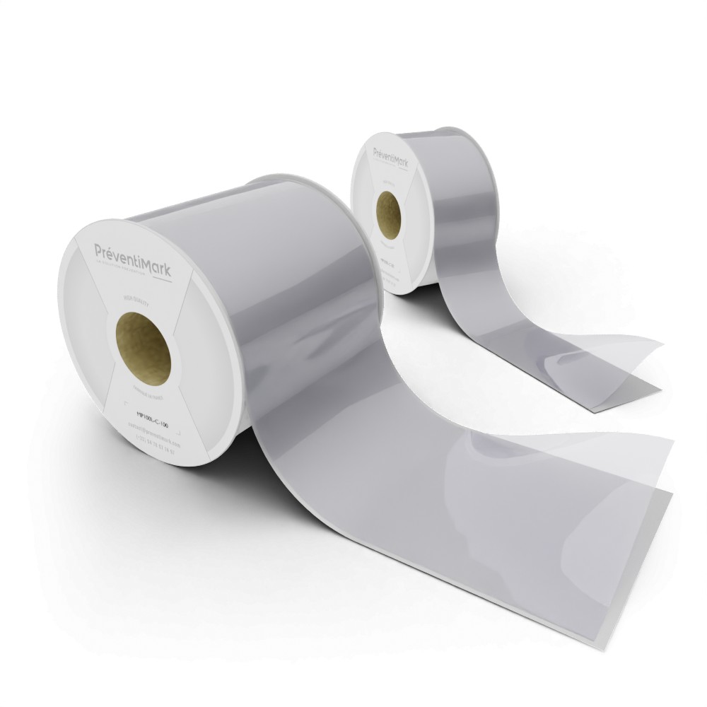 Rouleaux transparents adhésifs de lamination MP100 pour la protection de vos étiquettes