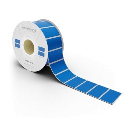Rouleaux d'étiquettes prédécoupées rectangulaires - Bleu - 50 x 25 mm