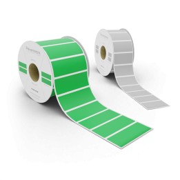 Rouleaux d'étiquettes prédécoupées rectangulaires
