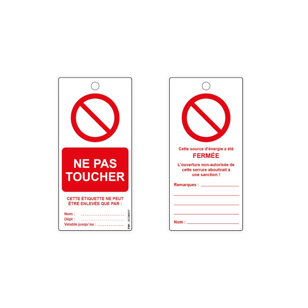 "Ne pas toucher" pictogramme interdiction générale, différents formats et matières au choix