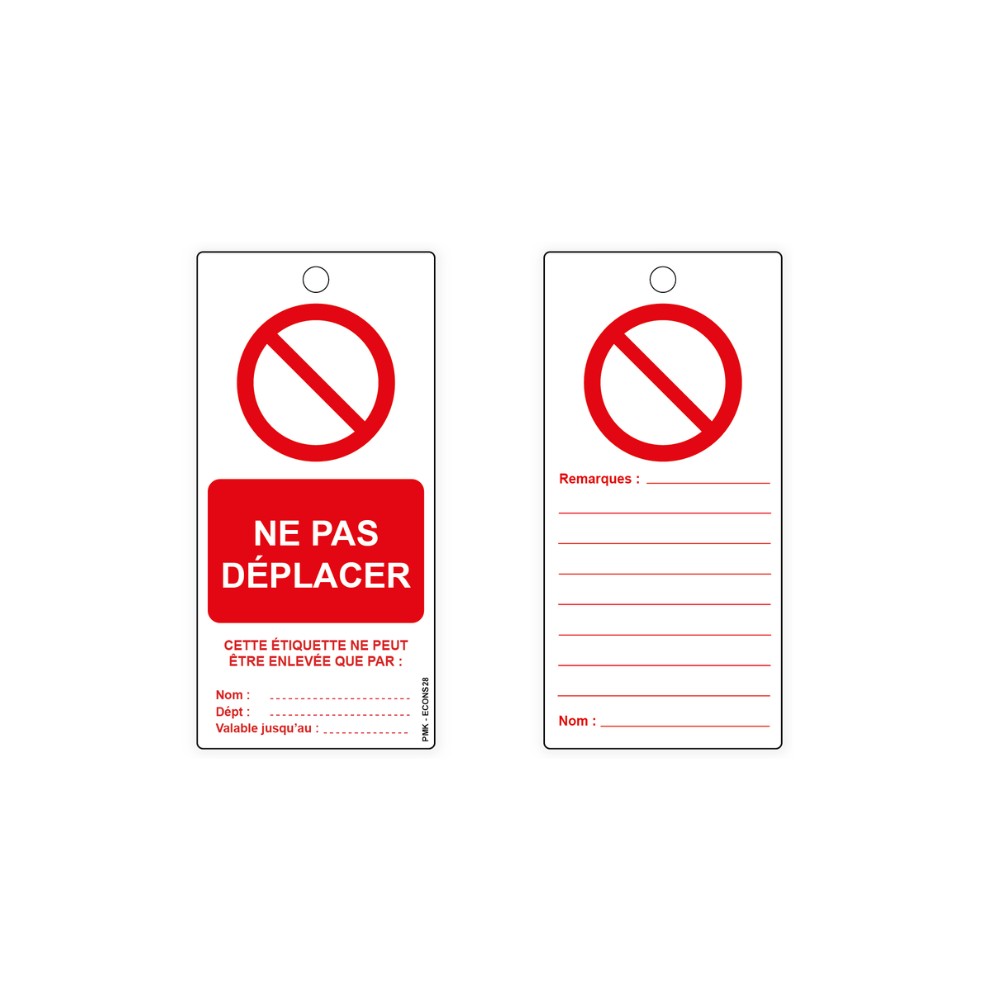 "Ne pas déplacer", différents formats et matières au choix