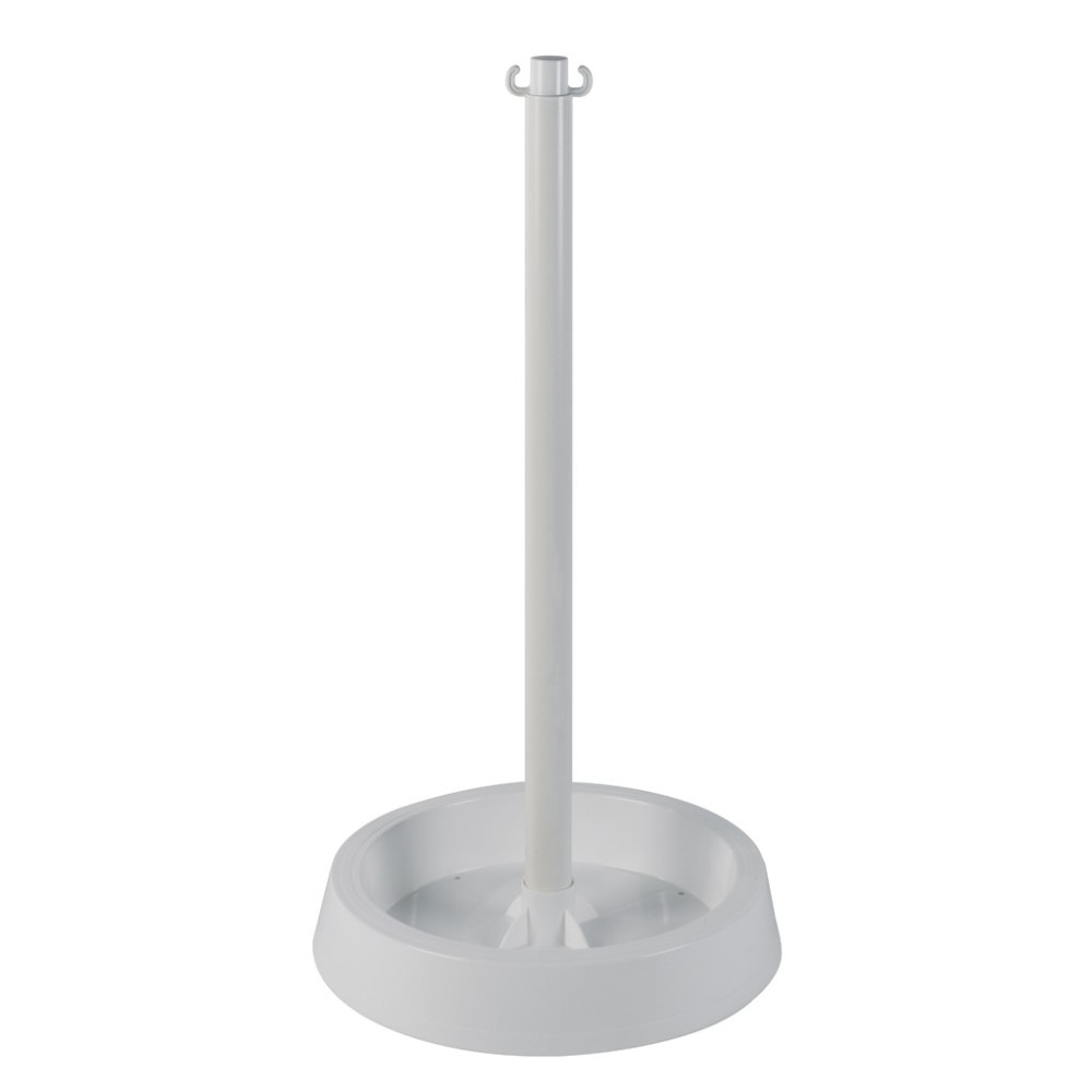 Poteau de guidage PVC blanc sur socle à lester, 90 cm