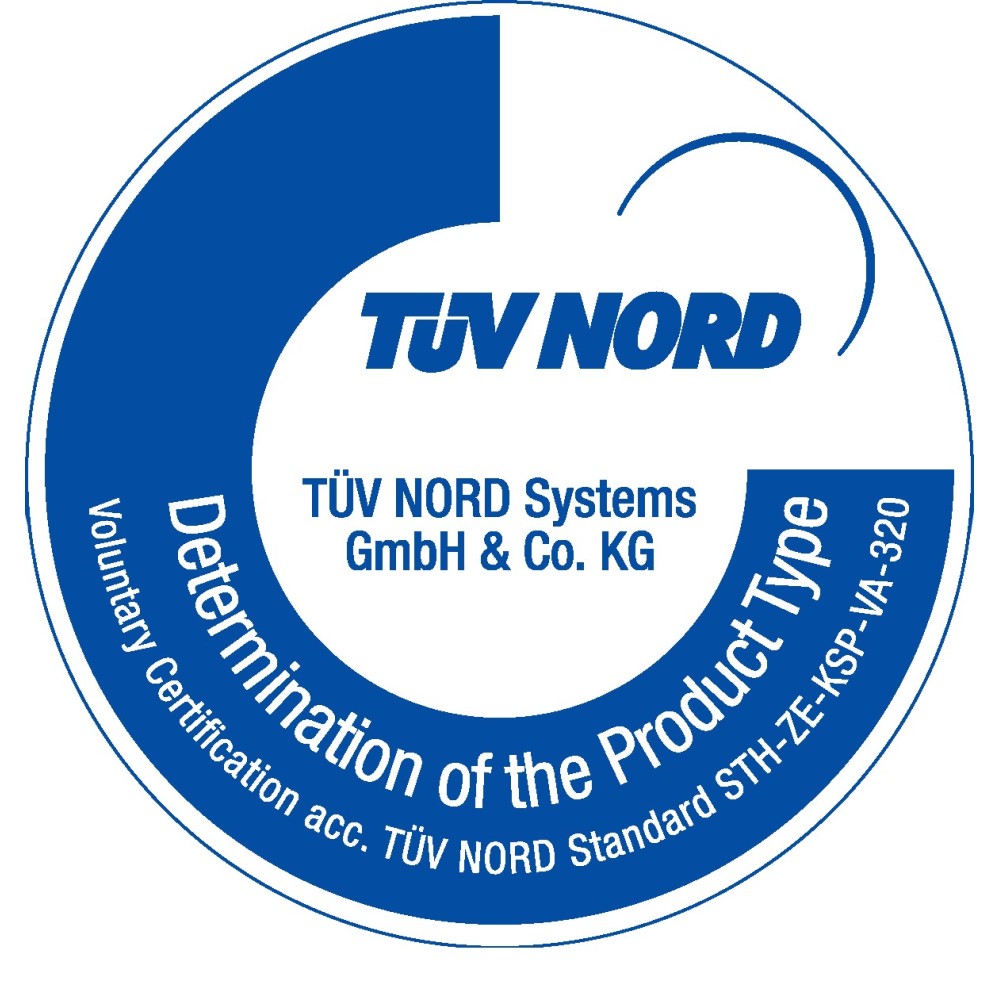 Image du logo du label TÜV dont les produits D-flexx de DANCOP sont certifiés.