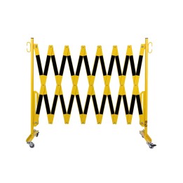 Barrière extensible sur roulettes