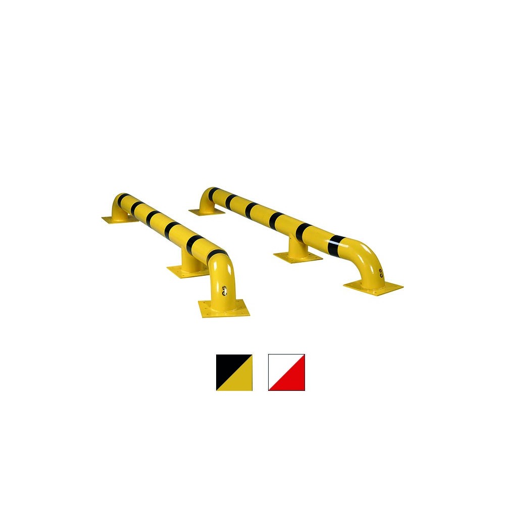 Image des guides roues jaunes et noirs sur fond blanc.